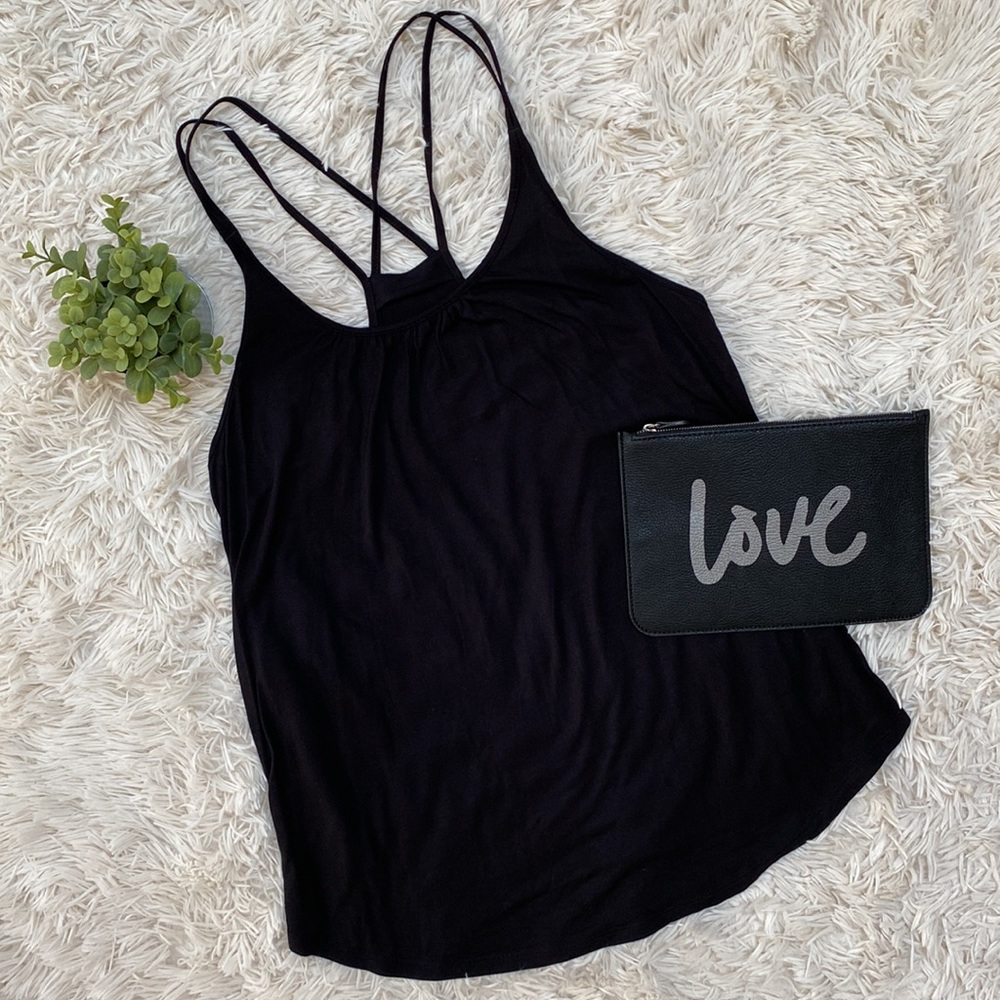 🎉HP🎉 Loft Double Strap Racerback Tank 💗 Black